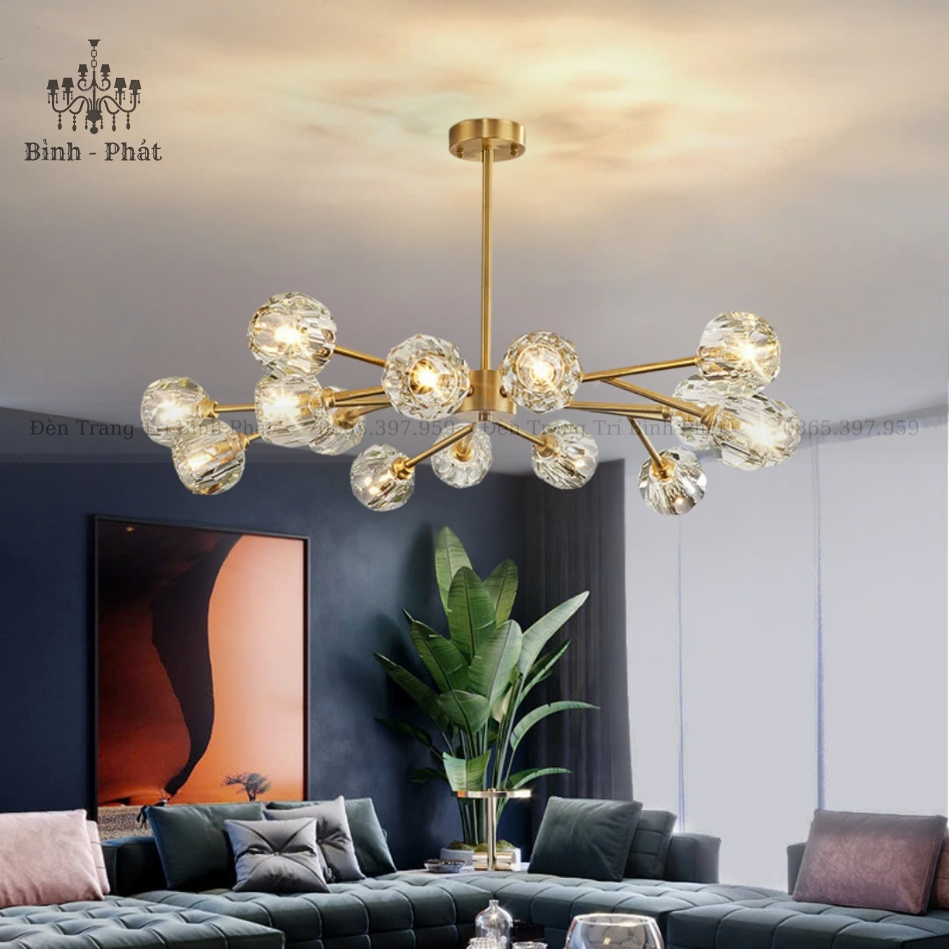 Đèn Chùm Hera Hiện Đại 074