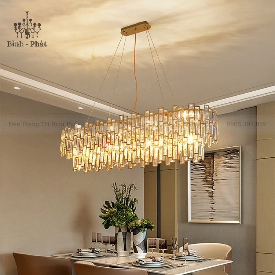 Đèn Chùm Pha Lê Chữ Nhật 161