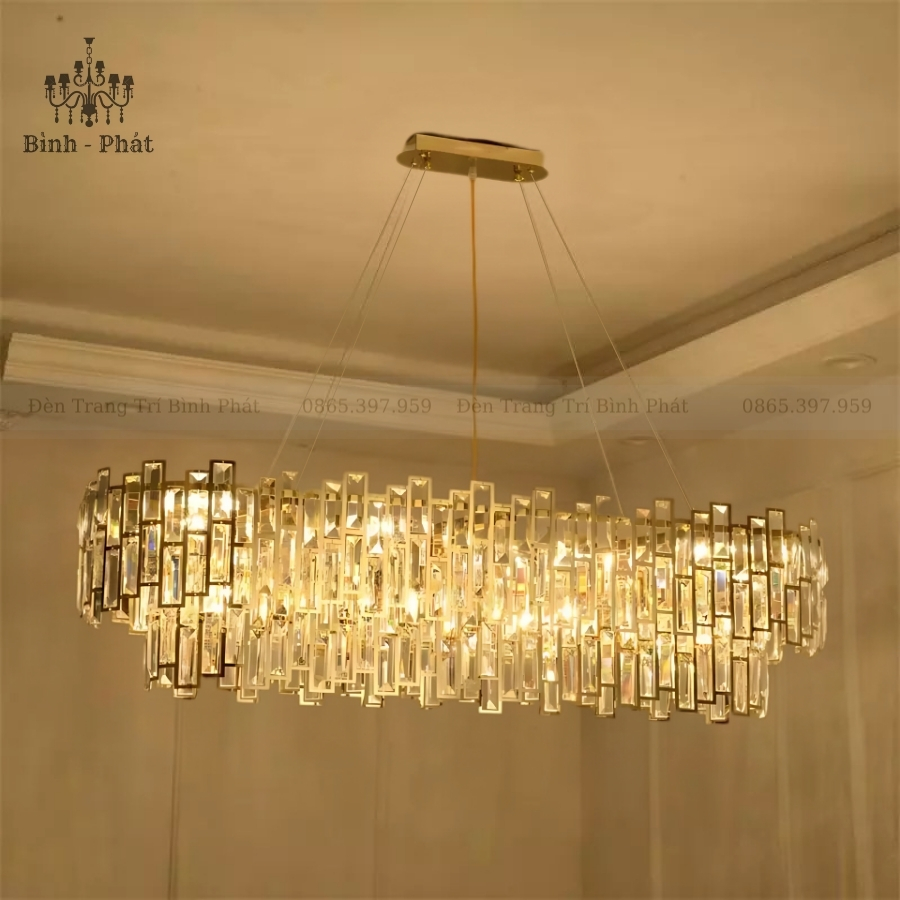 Đèn Chùm Pha Lê Chữ Nhật 161