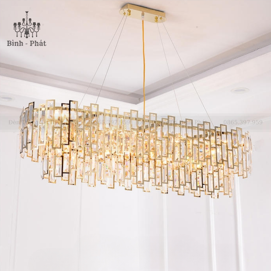 Đèn Chùm Pha Lê Chữ Nhật 161