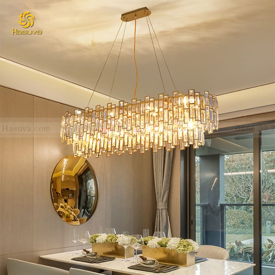 Đèn Chùm Pha Lê Chữ Nhật 161