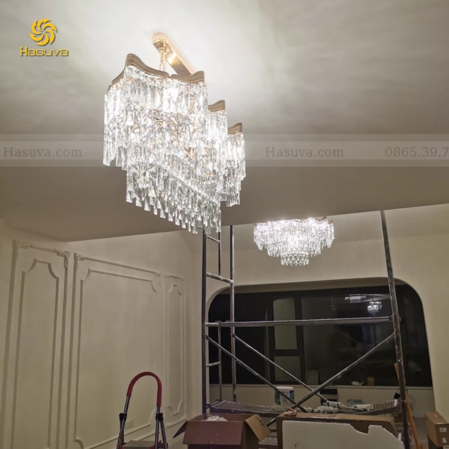 Đèn Thả Pha Lê Chữ Nhật 134/800